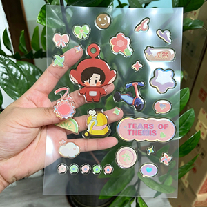 High Quality Custom Luxury Clear 3D Printed Resin Dome Epoxy Stickers, Strong Self-Adhesive <b>Waterproof</b> <b>Labels</b> - Product Image 3