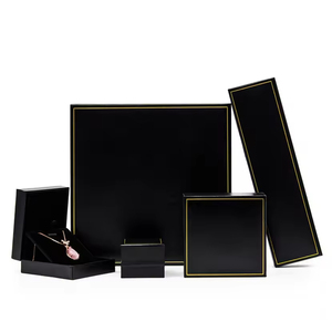 Gold Edge Custom Leather-Filled <b>Material</b> New Design Arrival Fashion Women Right Angle Jewelry <b>Storage</b> <b>Box</b> - Product Image 5