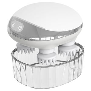 Masseur de tête électrique sans fil à 2 vitesses avec 88 nœuds en silicone, brosse à shampooing miniature portative pour chats, masseur de tête pour chats - Product Image 1