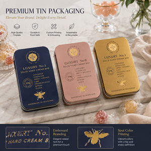 Custom Printed logo Rectangular Tin <strong>Boxes</strong> OEM Manufacturer <strong>Small</strong> Empty Food Grade for Cady Tin Case <strong>With</strong> Embossed Hinged <strong>Lids</strong> - Product Image 2