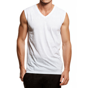 เสื้อกล้ามออกกำลังกายผู้ชายไซส์ใหญ่คุณภาพสูงแบบสั่งทำพิเศษ คอวี ระบายอากาศได้ดี เหมาะสำหรับฟิตเนสและเล่นกีฬา - Product Image 4