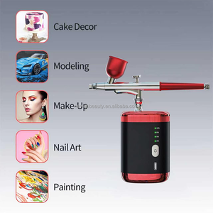 Mini aérographe portable avec charge USB, pistolet à air comprimé, aérographe sans fil pour le maquillage, les tatouages, la peinture DIY - Product Image 2
