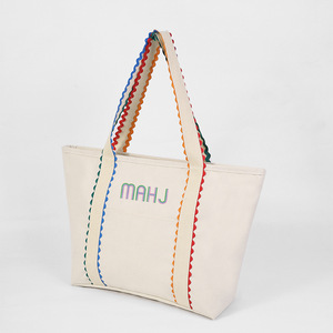 Sac fourre-tout en toile vierge personnalisé de haute qualité, durable et léger, pour femmes, idéal pour la plage et le shopping estival - Product Image 1