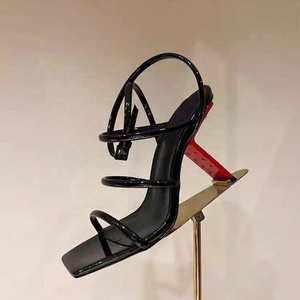 Sandales élégantes à talons hauts pour femmes, style stiletto, avec boucles à la cheville, chaussures de soirée compensées à talons fins - Product Image 4