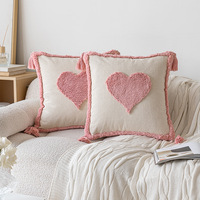 Housse de coussin en tissu bouclé de style bohème marocain rose en gros pour la décoration de la maison, du canapé et de l'hôtel