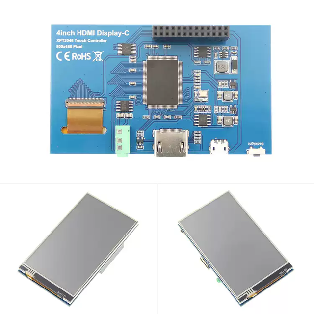 4 Inch IPS LCD Monitor Screen Module 800X400 4.0\" Capacitive Display GPIO Resistive Touch Panel Audio Output for Raspberry Pi