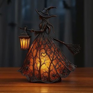 Yuanjing Halloween Witch <b>Light</b> Gothic Decor <b>LED</b> Lamp 25000 Hours Lifespan Home Decoration - Product Image 1