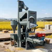 Machine à décortiquer le riz à moteur diesel de 1000 kg de capacité, moulin à riz commercial combiné, décortiqueuse et égreneuse de riz