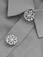Boutons à tige en alliage de zinc pour chemises manteaux boutons de manchette boutons de col bricolage accessoires décoratifs en strass