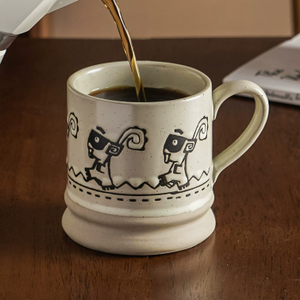 Sáng tạo thủ công Retro chén gốm sứ cao cấp xuất hiện thô đất nung cho cà phê buổi chiều trà cao cup - Product Image 2