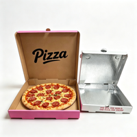 Boîtes à pizza à emporter en carton ondulé kraft écologique, personnalisées avec logo, vente en gros SP3386, 8-32 pouces, pour les entreprises de restauration