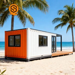 Shinestone ตู้คอนเทนเนอร์ใช้ในเชิงพาณิชย์กลางแจ้งคลังสินค้า20FT บ้านเคลื่อนที่ตู้คอนเทนเนอร์คาเฟ่บาร์ร้านอาหารฟาสต์ฟู้ด - Product Image 1