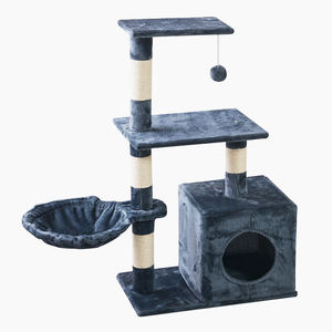 Modern Large <b>Cat</b> Tree Tower with Wooden Scratcher Wool and Sisal Shelves Indoor Climbing House for <b>Cats</b> Meow Love Product - Product Image 1