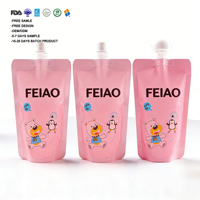 Speciale vorm plastic verpakking Doypack spout zak 50ml 100ml 250ml spout pouch voor frisdranken fruitsap voor melk frisdranken