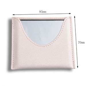 Espejo de Maquillaje Cuadrado Metálico Personalizado de una Sola Cara con Bolsa Protectora de PU con Diseño - Product Image 2