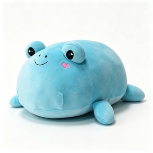 Peluche grenouille personnalisée, oreiller grenouille en peluche, peluche grenouille bleue, jouet grenouille mignon, peluche grenouille moelleuse - Product Image 1