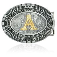Boucles de ceinture personnalisées en alliage de laiton massif de 40 mm, couleur argent antique/bronze, pour hommes