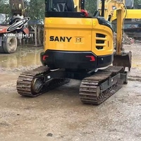 Mini-excavatrice sur chenilles SANY SY26U d'occasion, 15 kW, à braquage zéro, pour le creusement de fossés et les travaux de terrassement à petite échelle