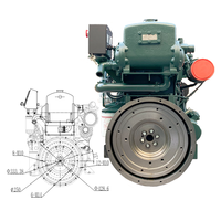 Petit moteur diesel de bateau à essence, 20 cv, 58 cv, livraison gratuite