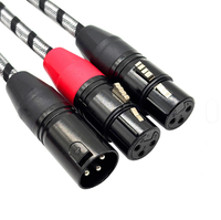Nouveau produit, vente chaude : Câble audio XLR séparateur blindé tressé pour microphone, mixeur, amplificateur et instrument de musique