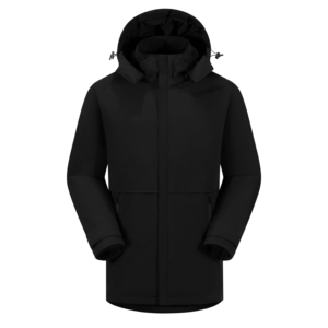 Veste d'affaires mi-longue à capuche <span class=keywords><strong>pour</strong></span> <span class=keywords><strong>homme</strong></span>, <span class=keywords><strong>en</strong></span> duvet, grande taille, confort toute la journée, anti-rétrécissement, anti-plis, séchage rapide - Product Image 1