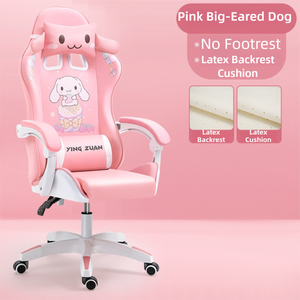 Nhà Máy Bán Hàng Trực Tiếp Trắng Dễ Thương Chơi Game Ghế E-Thể Thao Phim Hoạt Hình Chơi Game Ghế Màu Hồng Xoay Nâng Thoải Mái Ghế Máy Tính - Product Image 4