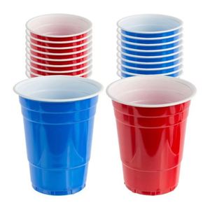 Gobelets en plastique jetables personnalisés avec logo de marque, réutilisables, 12/16 oz, ensemble de beer pong personnalisé, gobelets de fête beer pong, <span class=keywords><strong>gobelet</strong></span> rouge - Product Image 2