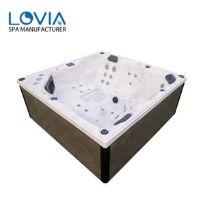 Garden Luxury Relax Bañera de hidromasaje Spa Salón para 5 personas Bañera de hidromasaje al aire libre Bañera de hidromasaje y masaje con luces LED DE MÚSICA - Product Image 5