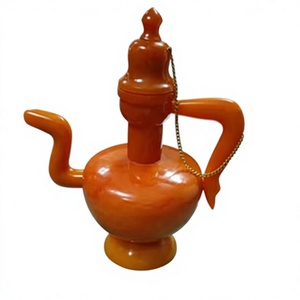 Elegant Arabic Eco-Friendly Coffee Kettle Artisan Handcrafted Mother of Pearl Inlay Tea <b>Pot</b> with Handle Dishwasher Safe with <b>Lid</b> - Product Image 1