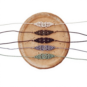 สร้อยข้อมือมาคราเม่ทำมือ หลากสี สำหรับทำเครื่องประดับ ขายส่ง - Product Image 1