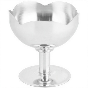 Ensemble de bols à glace en acier inoxydable avec motif floral - Product Image 1