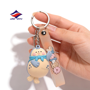Longzhiyu 20 Years Custom Cartoon Silicone Keyrings Factory Custom Logo 3d Rubber Key Chain <strong>Anime</strong> Pvc Promotional <strong>Keychain</strong> - Product Image 3