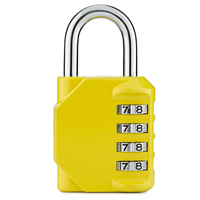 Cadenas de voyage multicolores en métal, cadenas à combinaison à 4 chiffres, mini cadenas à code, petit cadenas