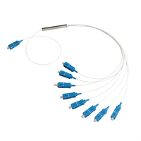 Mini Splitter PLC SC UPC 1x8 Tubo Mini 900um Monomodo Divisor De Fibra Óptica