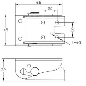 Connecteur de support de pied de table pliant en acier laminé à froid de 2,5 mm avec charnière autobloquante pour tables, chaises et tabourets - Product Image 2