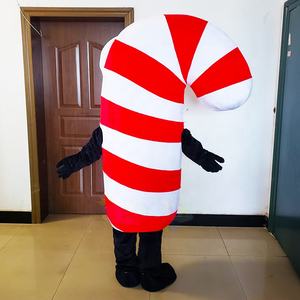 ชุดมาสคอตลายแท่งลูกกวาดสีแดงขาว ตาโต แบบการ์ตูน ชุดเดินเล่นสำหรับงานคริสต์<span class=keywords><strong>ม</strong></span>าส <span class=keywords><strong>ง</strong></span>านคาร์นิวัล <span class=keywords><strong>ง</strong></span>านปาร์ตี้ โปรโ<span class=keywords><strong>ม</strong></span>ชั่นแบรนด์ - Product Image 5