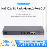 HiOSO HA7302V 1U Rack 2PON EPON OLT FTTH Ethernet IPTV 2 Port SFP PON AC100-240V Peralatan Serat Optik