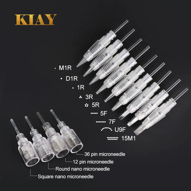 MTS PUM Needle Tattoo cartridge Needle 0.18mm 1R 3R 5R 5F 7F 9UF 15M1 12PIN 36PIN Nano Microneedle Permanent Makeup Needle Screw