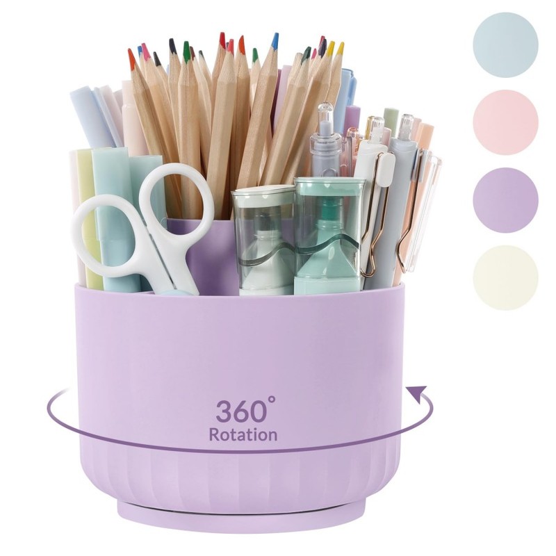 Rotating Desk Pen Cup 5 Slot