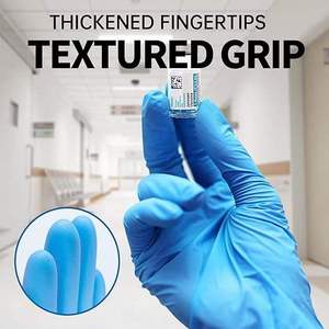 Gants d'examen hospitaliers extra épais, gants chirurgicaux stériles, sans poudre, jetables, en vinyle <span class=keywords><strong>bleu</strong></span>. - Product Image 5