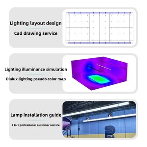 โคมไฟระย้า LED แบบรังผึ้งป้องกันแสงสะท้อนสำหรับสนามแบดมินตันและ<span class=keywords><strong>ปิงปอง</strong></span> พร้อมหลอดไฟ LED ความสว่างสูงไร้เงา ดีไซน์คลาสสิก - Product Image 4