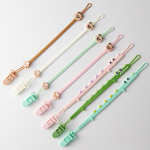 Cadena de silicona para chupete de bebé con diseño de oso, anti-caída, mordedor, con clip, China, se vende individualmente - Product Image 1