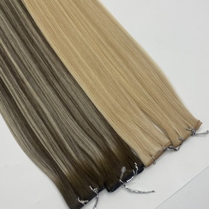 Extensiones de Cabello Ruso Invisible de Puntas Gruesas, Cabello Humano 100% Virgen Doble Trama Sin Procesar, 100g, <span class=keywords><strong>Balayage</strong></span>, Volumen, Trama - Product Image 3