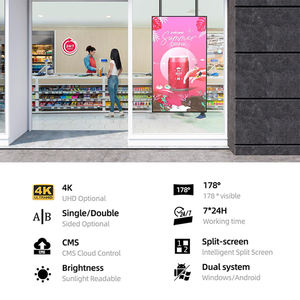 Pantalla de publicidad para ventana exterior de alto brillo de 86 pulgadas, pantalla de publicidad colgante <span class=keywords><strong>OEM</strong></span> para tienda - Product Image 2