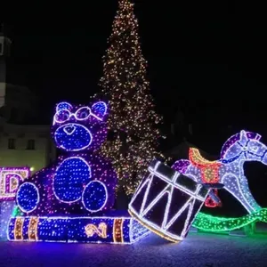 Lighting Party Led indoor Motif Lights Christmas Bear Decoration Holiday outdoor Street Waterproof Large Scale