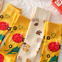 Chaussettes fantaisie en gros, chaussettes personnalisées créatives en forme de boîte à pizza, chaussettes amusantes et respirantes, cadeaux pour un usage quotidien