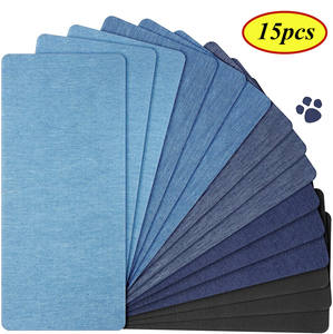 데님 패치 DIY 다리미 온 데님 팔꿈치 패치 수리 바지 진 의류 바지 배지 의류 재봉 직물 - Product Image 2