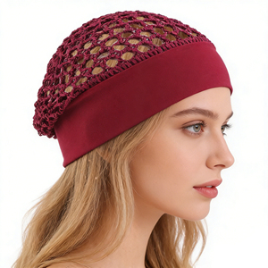 HZM-26064 Bonnet de sport pour <span class=keywords><strong>femme</strong></span>, respirant, ajustable, extensible, en polyester, pour usage quotidien - Product Image 1