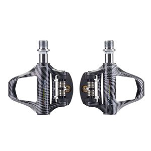 Pedales Ligeros de Fibra de Carbono con Calas de Bloqueo Compatibles con <span class=keywords><strong>SPD</strong></span> para Bicicleta de Carretera y Equipo para <span class=keywords><strong>MTB</strong></span> y Ciclismo - Product Image 1