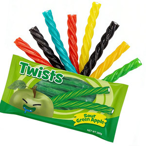 Bonbons Gommeux Sucrés au Goût <span class=keywords><strong>Fraise</strong></span> et Pomme, Torsadés, Moelleux et Moelleux, Remplis de Coloris Variés, en Gros - Product Image 2